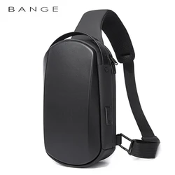 Bange-Bolso de hombro con carga USB para hombre, bandolera cruzada antirrobo para el pecho, mochila escolar para viaje corto, Verano