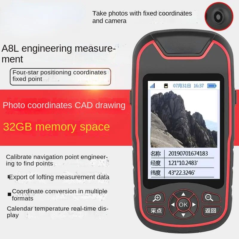 FOR A8L Outdoor Handheld GPS Longitude and Latitude Locator Beidou Satellite Navigation Marine Coordinate Measurement Land