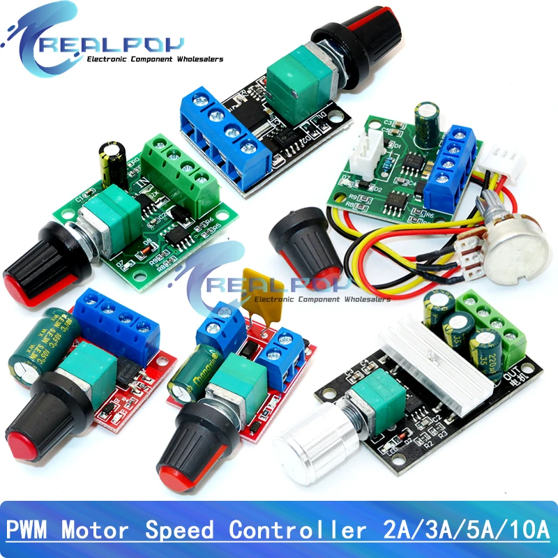 DC 1.8V-35V 2A 3A 5A 10A 30W 80W 90W PWM Regulator prędkości silnika Niskonapięciowy regulator prędkości silnika PWM Regulowany moduł napędowy