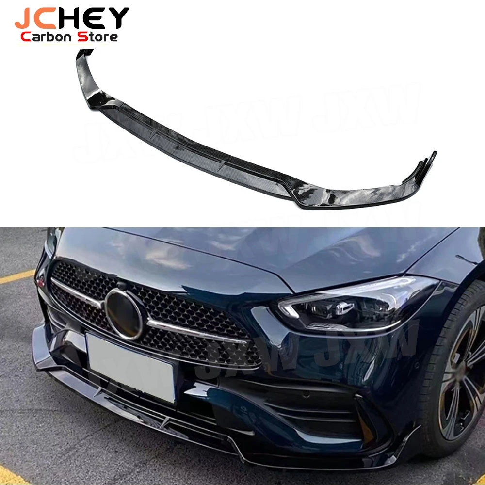 

JCHEY Front Bumper Lip Spoiler Body Kits for Benz C Class W206 C43 For AMG Sport 2022+ Front Chin Spoiler Car