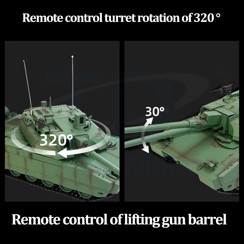 Tongde RC Tank 1/16 H2408 Leclerc Battle Tank RTR System podczerwieni BB Strzelanie 320 stopni 2.4GHZ Zdalnie sterowane zabawki Model
