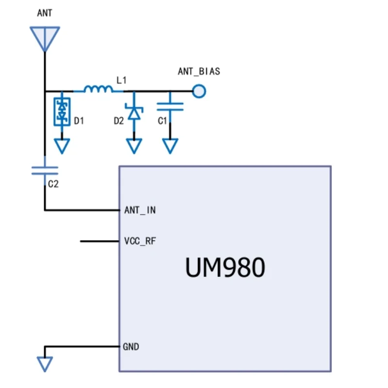 وحدة UM980 GNSS Unicorecomm متعددة التردد عالية الدقة RTK لتحديد المواقع GPS/BDS/GLONASS/Galileo/QZSS استبدال ZED-F9P