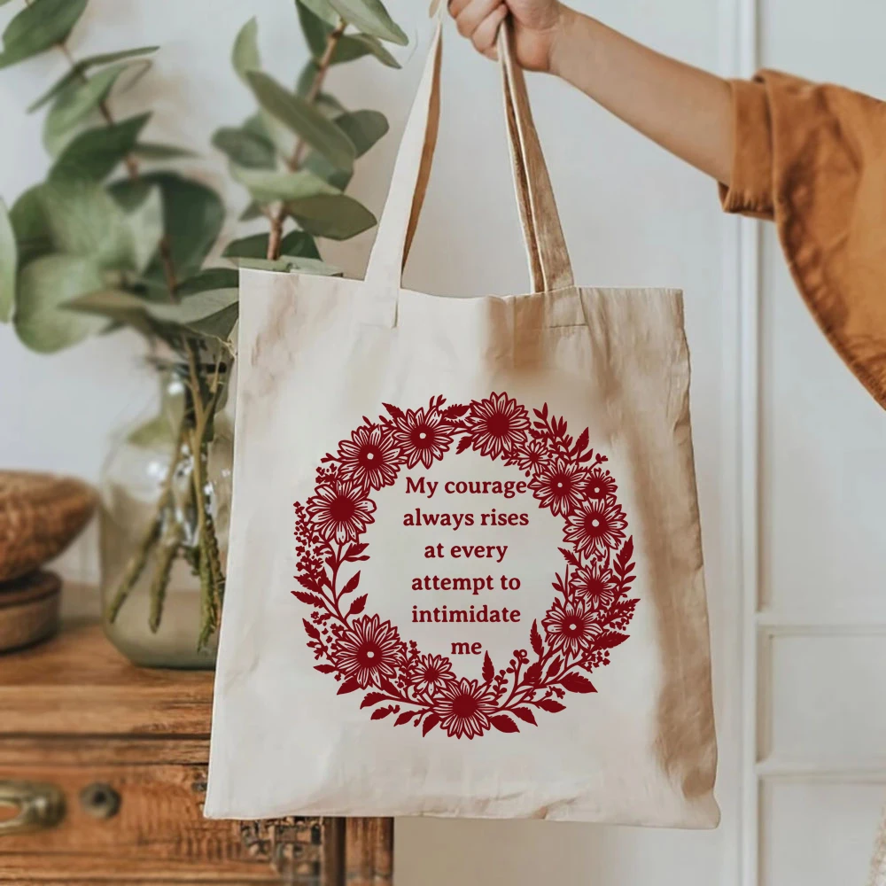 Pride and Prejudice Jane Austen Quote Tote Bags Book Lover Gift Ladies Elegant Shoulder Bags Large Capacity Canvas Bookish Bags