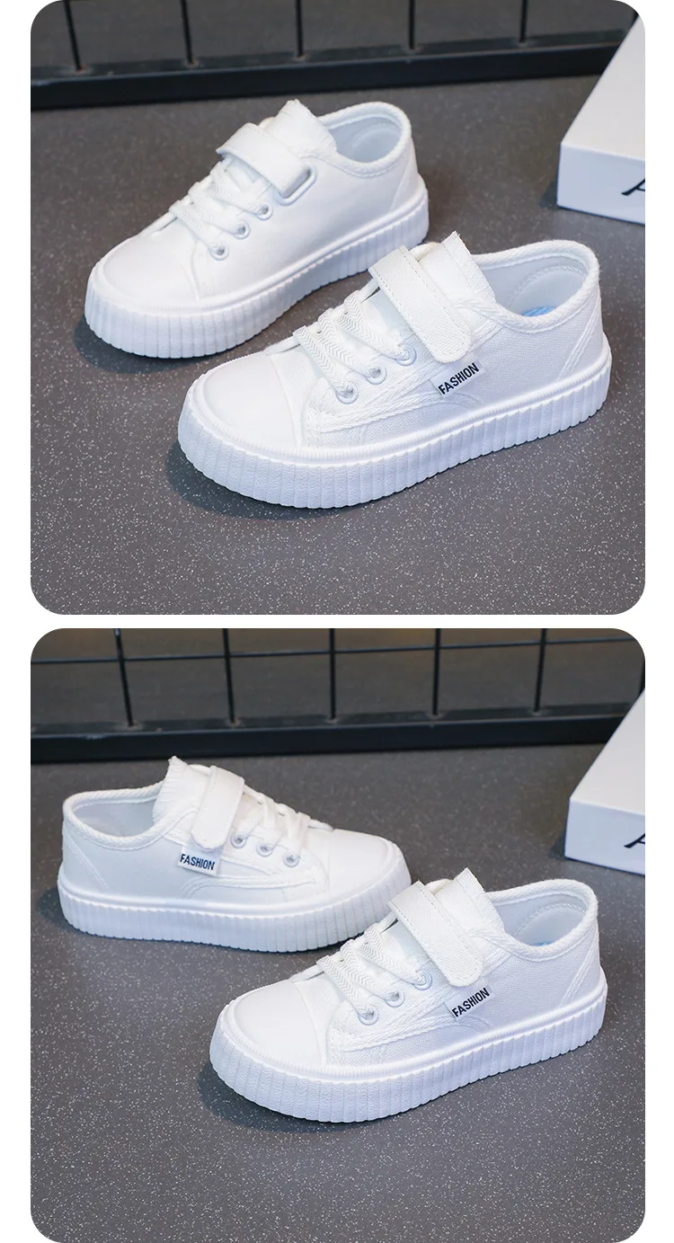 Kinder Freizeitschuhe Weiß PU-Leder Schlichtes Design Schulschuhe Unisex Allround 26-36 Vier Jahreszeiten Jungen Mädchen Schuhe – Detail 9