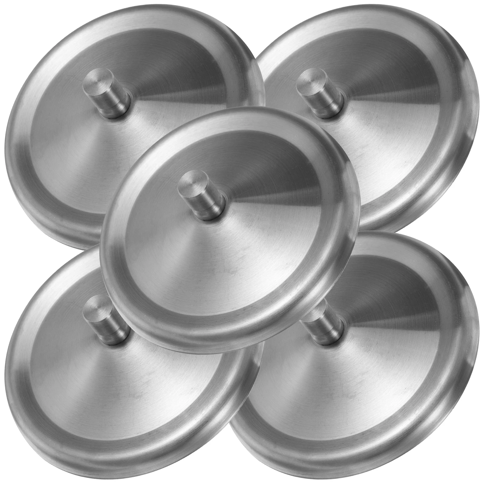 

5pcs Stainless Steel Cup Covers 8.5cm Reusable Heat Resistant Mug Lids Waterproof Easy Cleaning Home Office Travel Universal