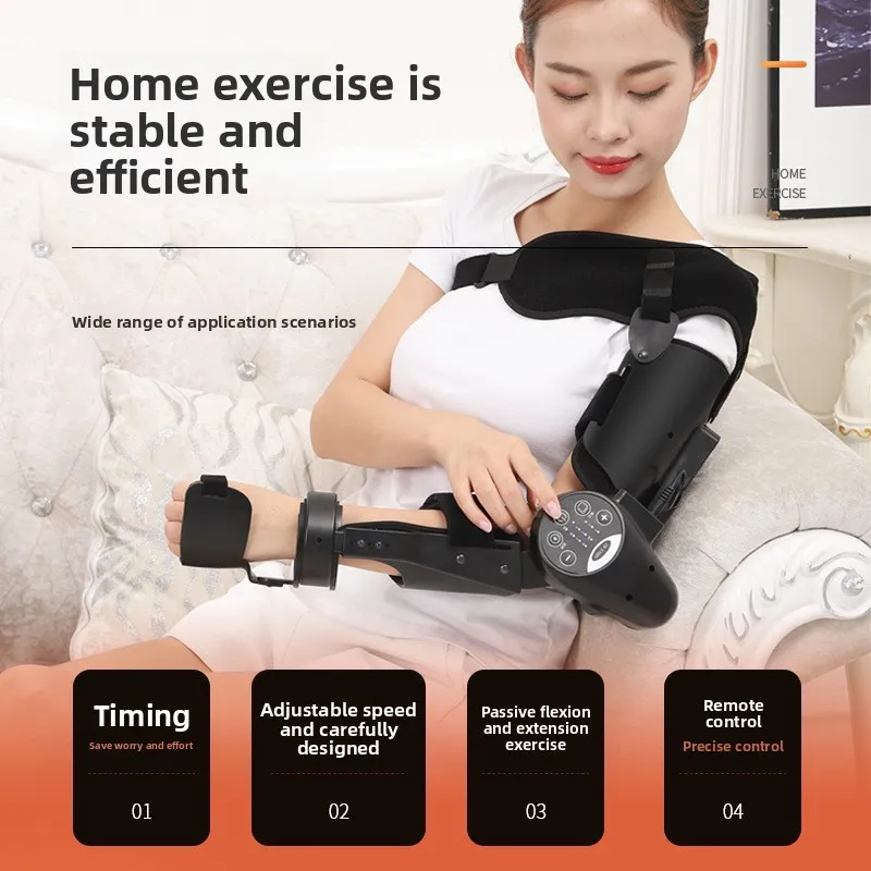 Electric Elbow Joint Rehabilitation Device, Upper Arm Flexion Extension Training for Home Use, Recovery for Strain & Injury
