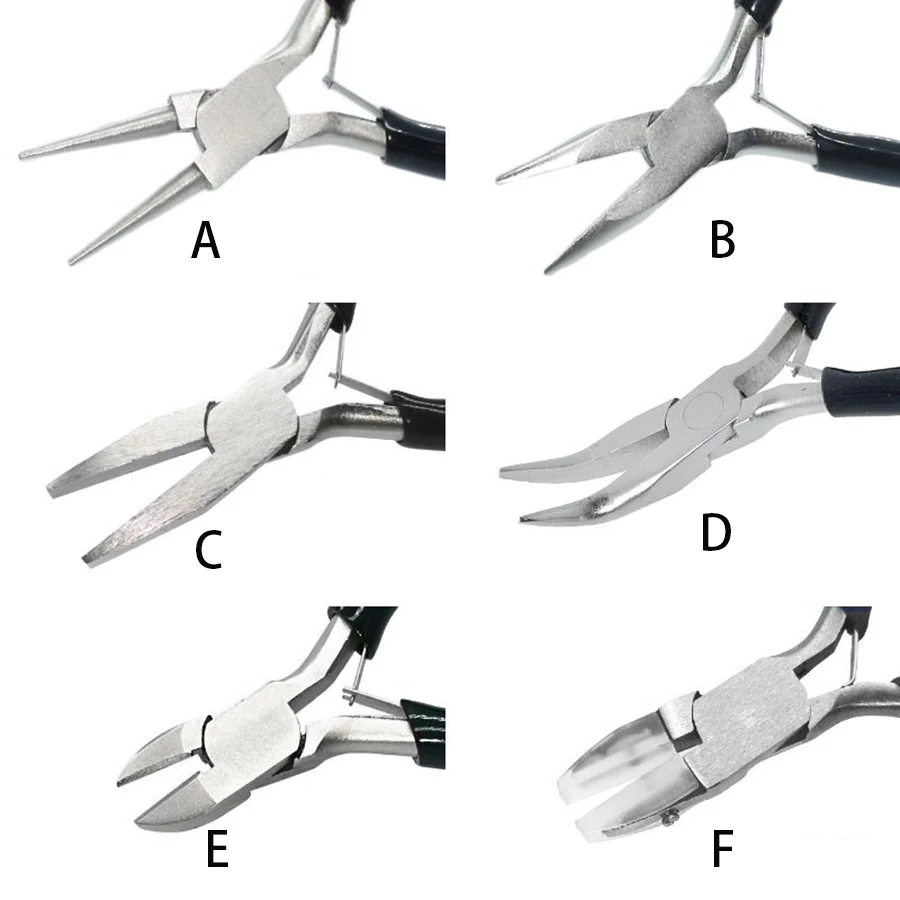 10PCS SETS Goldsmith Tools Anitilope Flat Cutting Pliers Jewelry Making Pliers Set