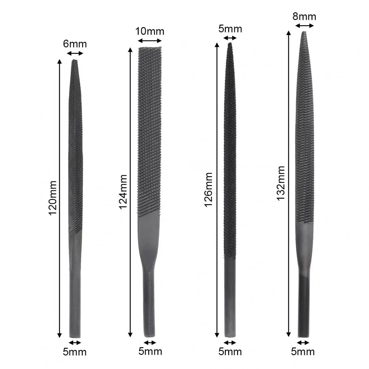 4Pcs/Set Pneumatic File Bits Assorted File AF-5 Reciprocating File Industrial Electric/Pneumatic Tools File Bits Accessory