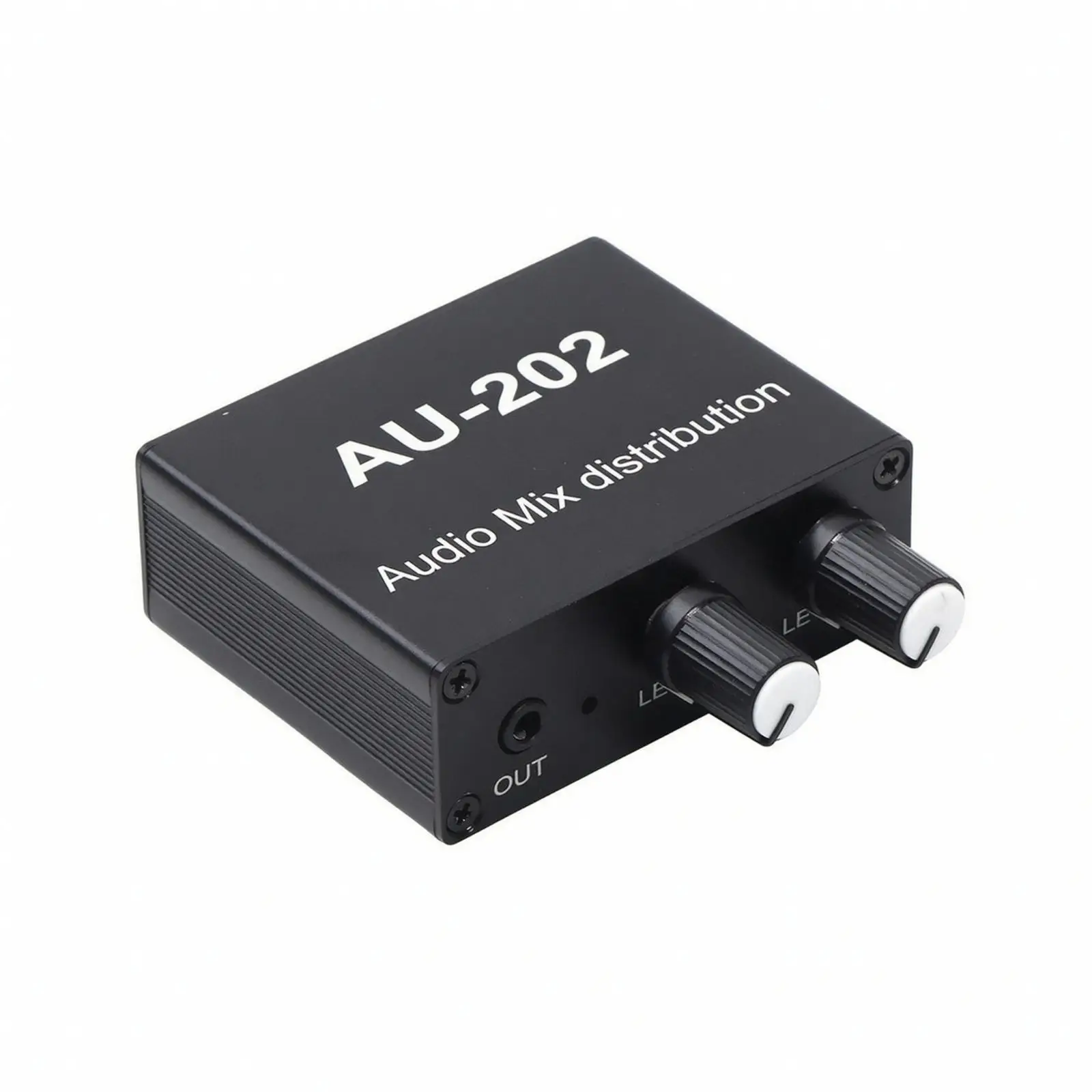 Mini Audio Mix Distributor | Compact Metal Housing, double-knob Control Knobs, Audio Distribution Unit, for Desktop