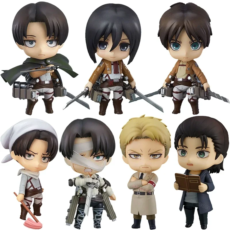 Attack on Titan Levi Ackerman Anime Figure #375 Eren Yeager Action Figure Mikasa Ackerman Figurine Collectible Model Doll Toys