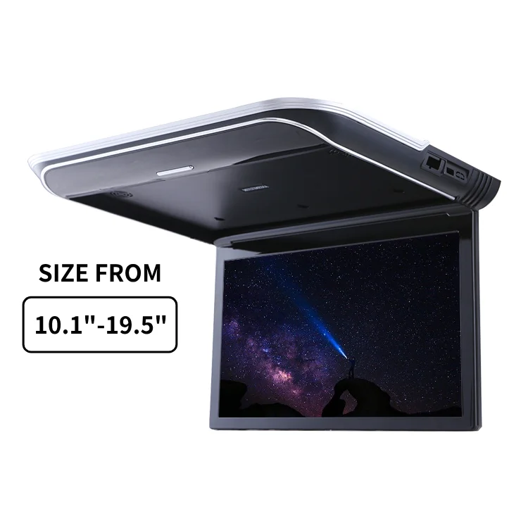 OEM Low Price Hot 19.5Inch Foldable Ceiling Mounted Car Screen TV Entertainment Android Car Roof for RV MVP Business SUV