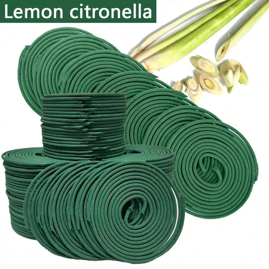 48pcs Scented with - Natural Lemongrass Fragrance for Outdoor, Swimming Pool Side, Courtyard, Porch, Deck, Camping and Hiking