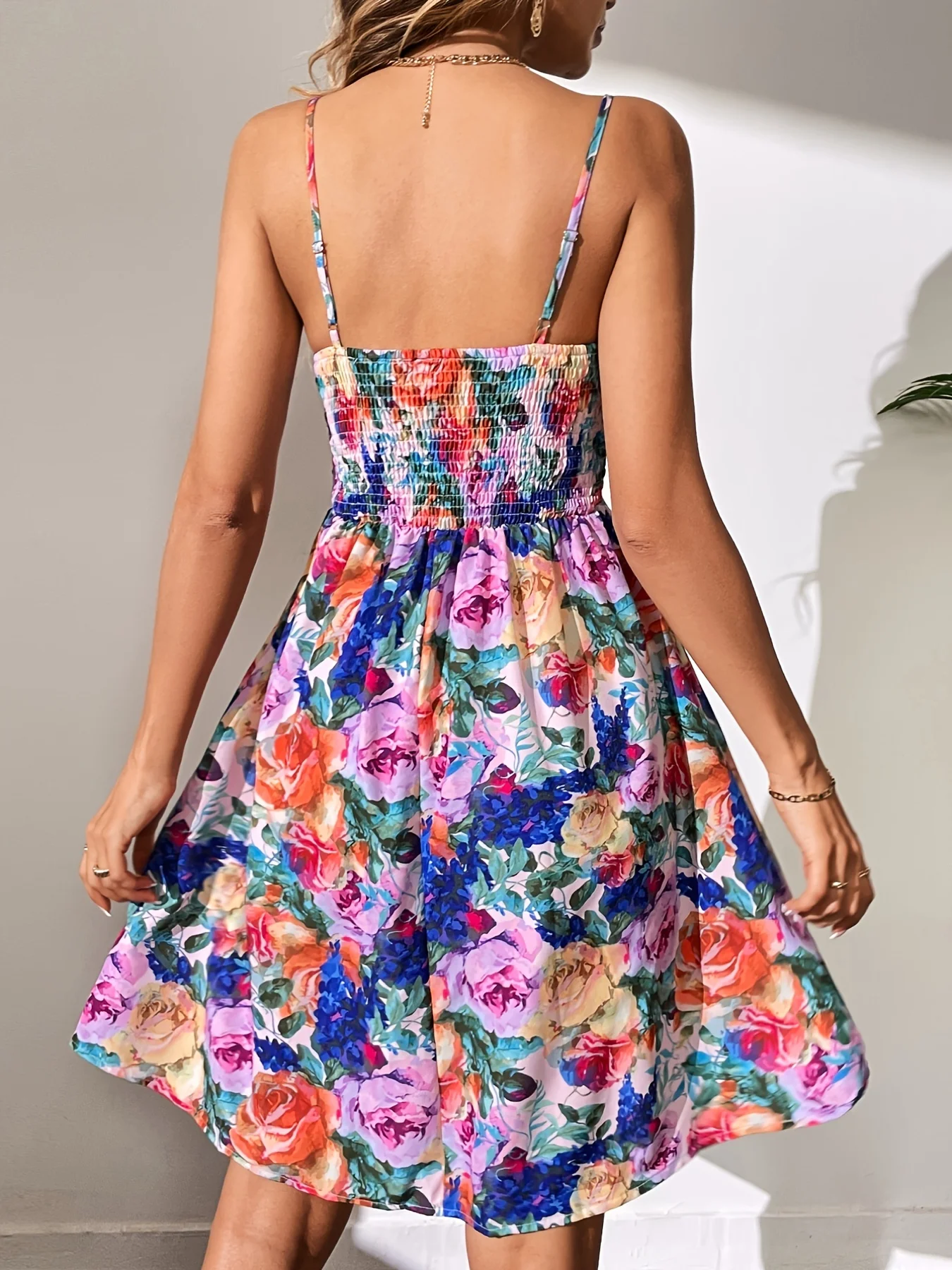 Floral Suspender Mini Dresses for women 2023 Summer New in dresses Slim Sleeveless Patry Beach Style Spaghetti Strap Dress New