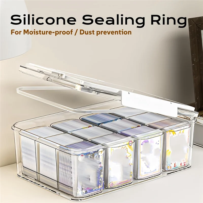 

ABWP-Multipurpose Storage Box,Clear Crafts Storage Organizers,Portable Acrylic Storage Containers With 4 Inner Boxes
