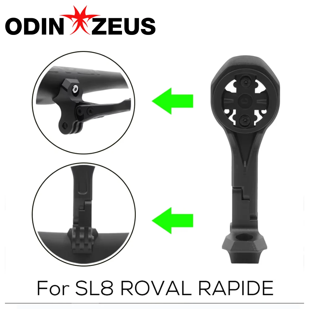 

CNC Aluminum Alloy Integrated Bicycle Computer Mount for SL8 Handlebar, Universal GPS Holder with Garmin Wahoo Bryton GoPro