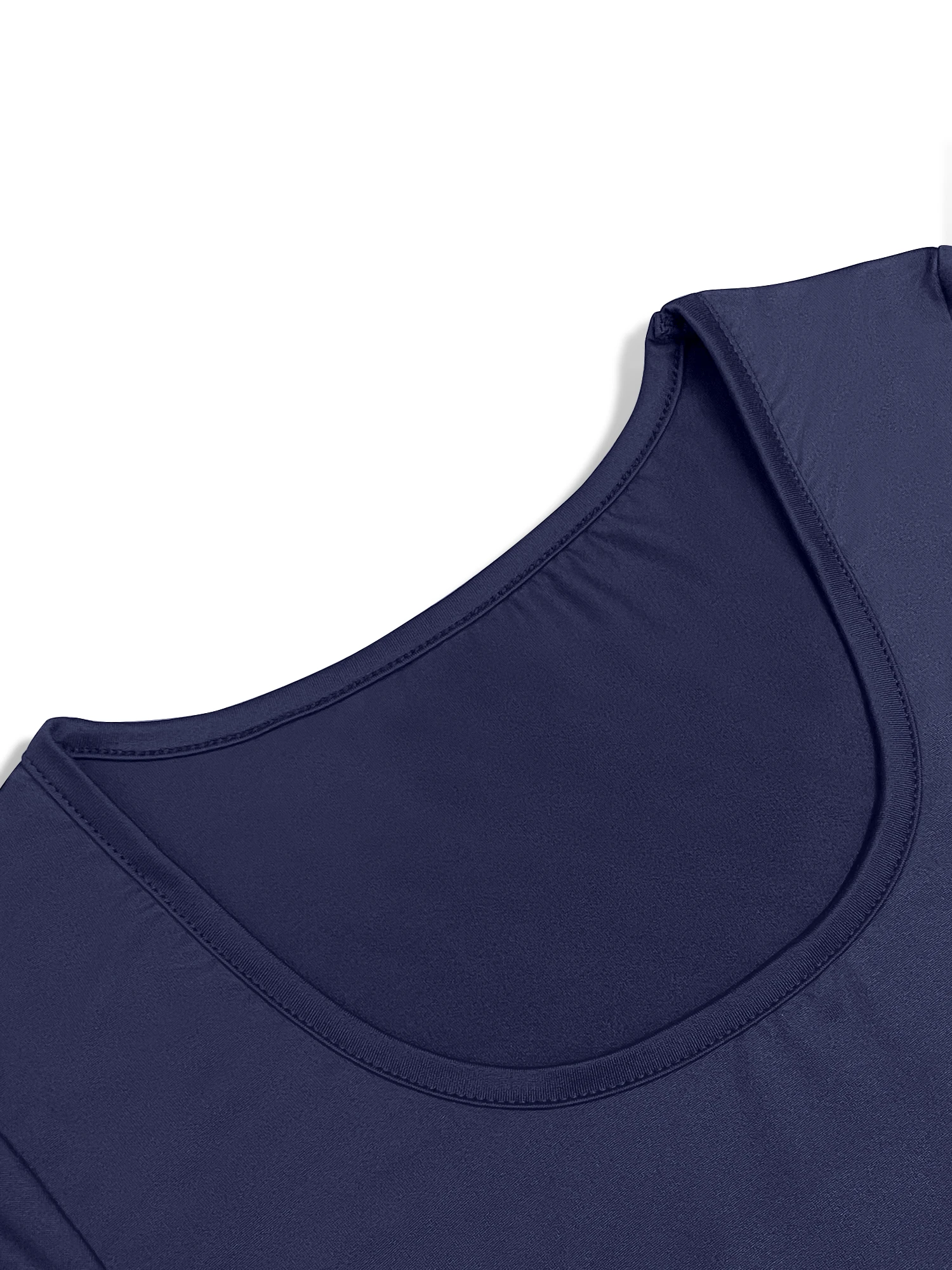 Breathable Slim‑Fit U‑Neck Blouse, All‑Season Long‑Sleeve Shirt for Getaway and Outdoor Relaxation view 5