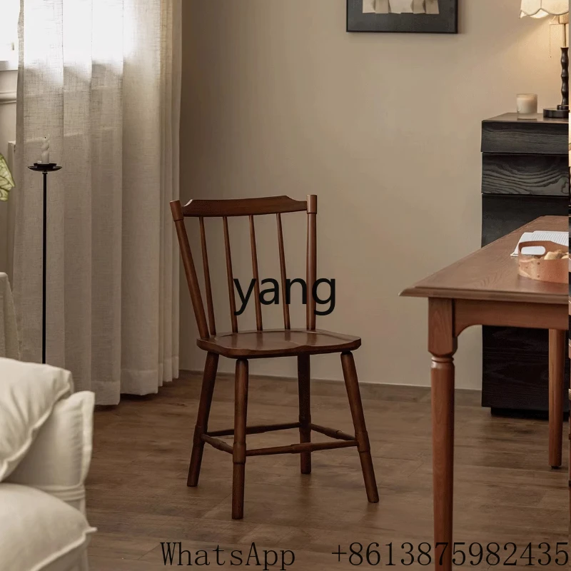 

LT Retro Solid Wood Dining Chair for Home Use, Vintage Style