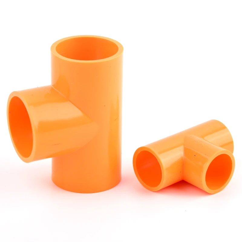 20~50mm Orange PVC Pipe 90° Elbow Direct Connectors Aquarium Overflow Joints, Garden Irrigation DIY Inlet Outlet Drain Fittings