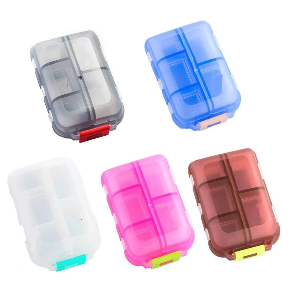 

10 Grids Pill Case Portable Weekly Travel Pill Organizer Portable Pill Box Dispenser for Fish Oil Container Medicine Box