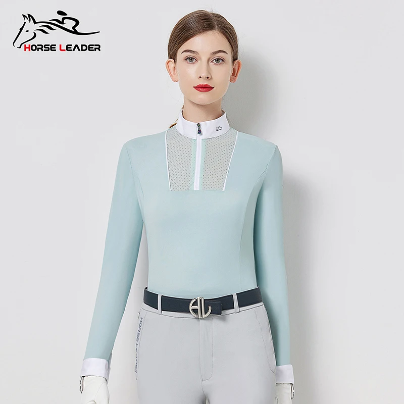 ladies'-long-sleeve-riding-shirt-quick-dry-moisture-wicking-equestrian-polo-for-horseback-riding