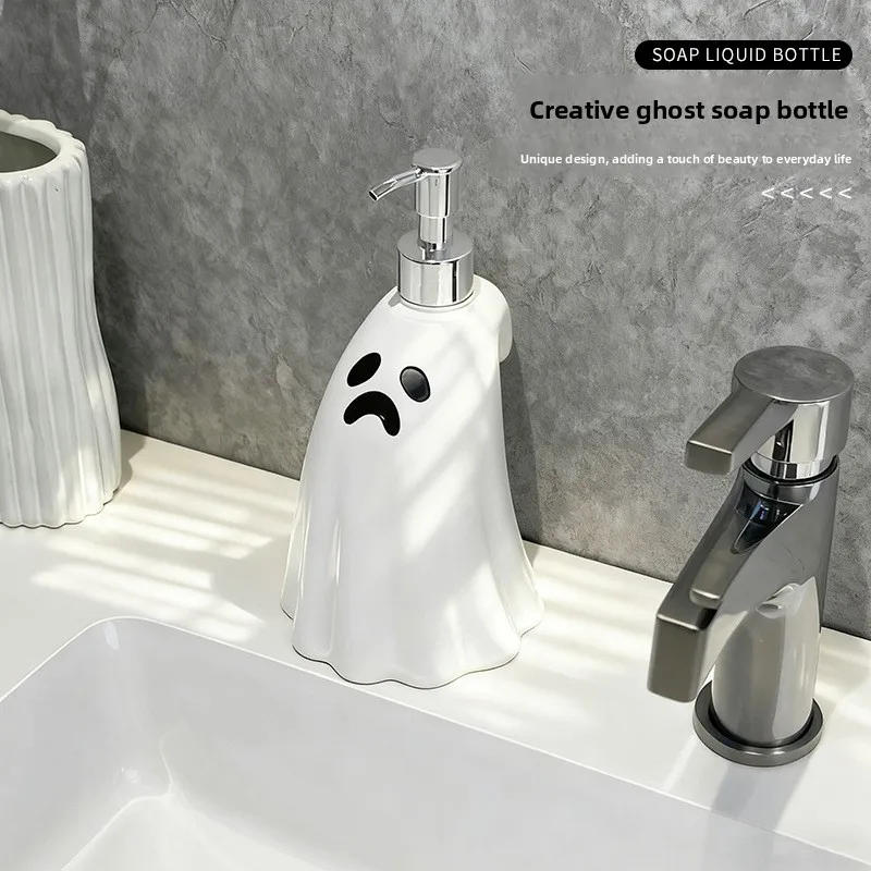 Halloween Ghost Hand Sanitizer Pump Lotion Bottle Bathroom Accessories Shower Gel Shampoo Refill Empty Bottle Home Decoration