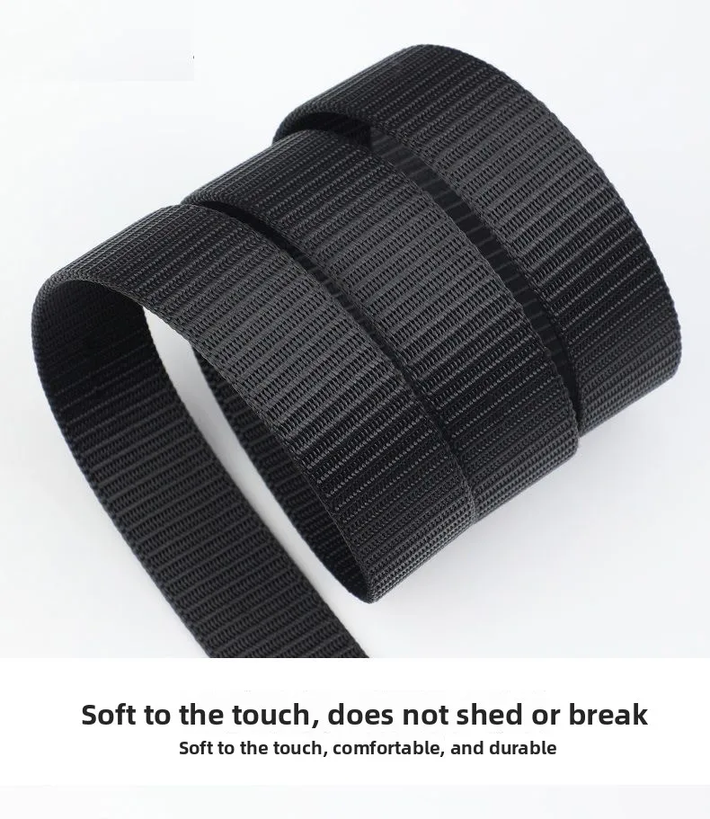 Automatischer Metallschnallen-Golfgürtel aus Canvas, gewebter Nylon-Freizeitgürtel für Herren, taktischer Gürtel für Outdoor-Sport, atmungsaktiver Jeans- und Hosen-Gürtel – Detail 8