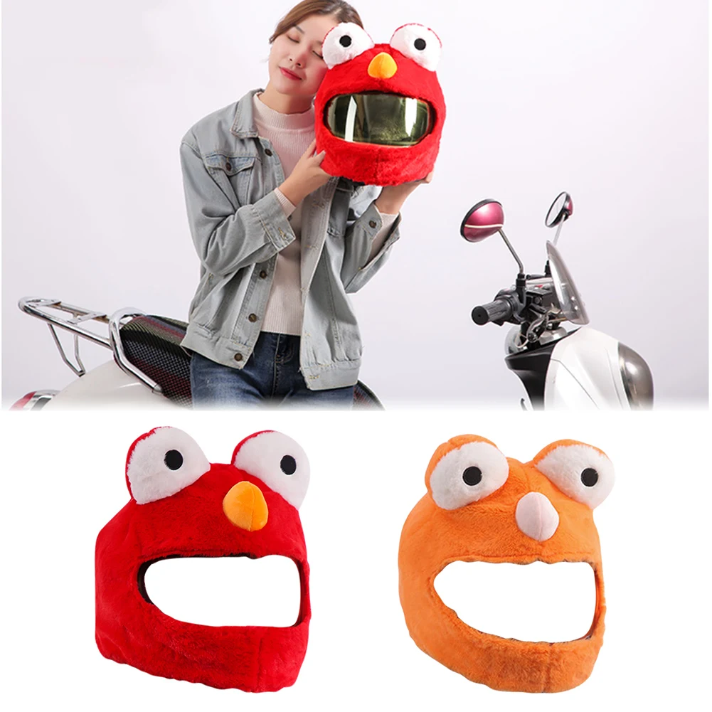 Motorcycle Helmet Cover Innovative Cartoon Plush For Outdoor Fun Personalized Riding Motorcycle Scooter Headgear Accessories