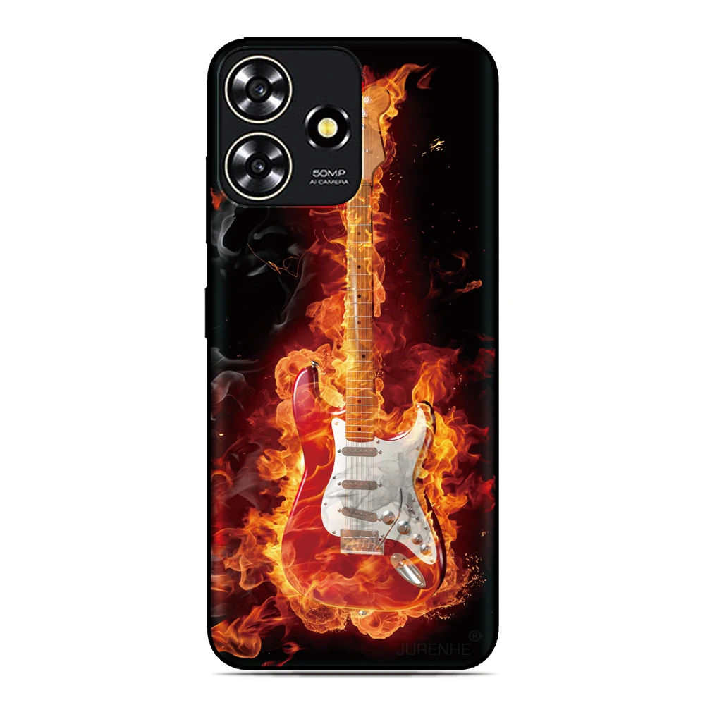 Chama musical capa traseira para xiaomi redmi note 14 13 12 11 pro plus 11t 15 15c 5g 13c 10c 12c 4g 10a a5 k60 caso de telefone macio