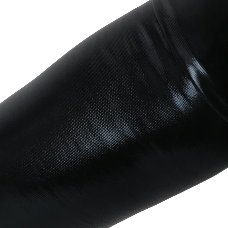 Sexy Long Black Metallic Feel Gloves Synthetic Leather Arm Sleeves Costume