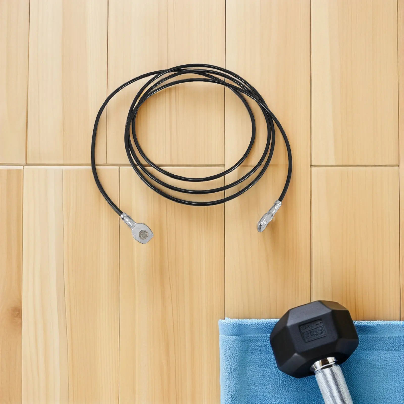 2 PCS Fitness Equipment Exercise Machine Cable Black Cables for Weight Machines