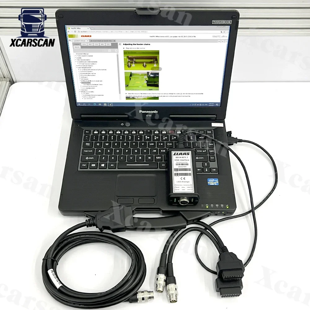 3 in 1 CLAAS CDS + manual + spare parts truck tractor CANBUS MetaDiag Agriculture For CLASS diagnostic tool CF53 Laptop