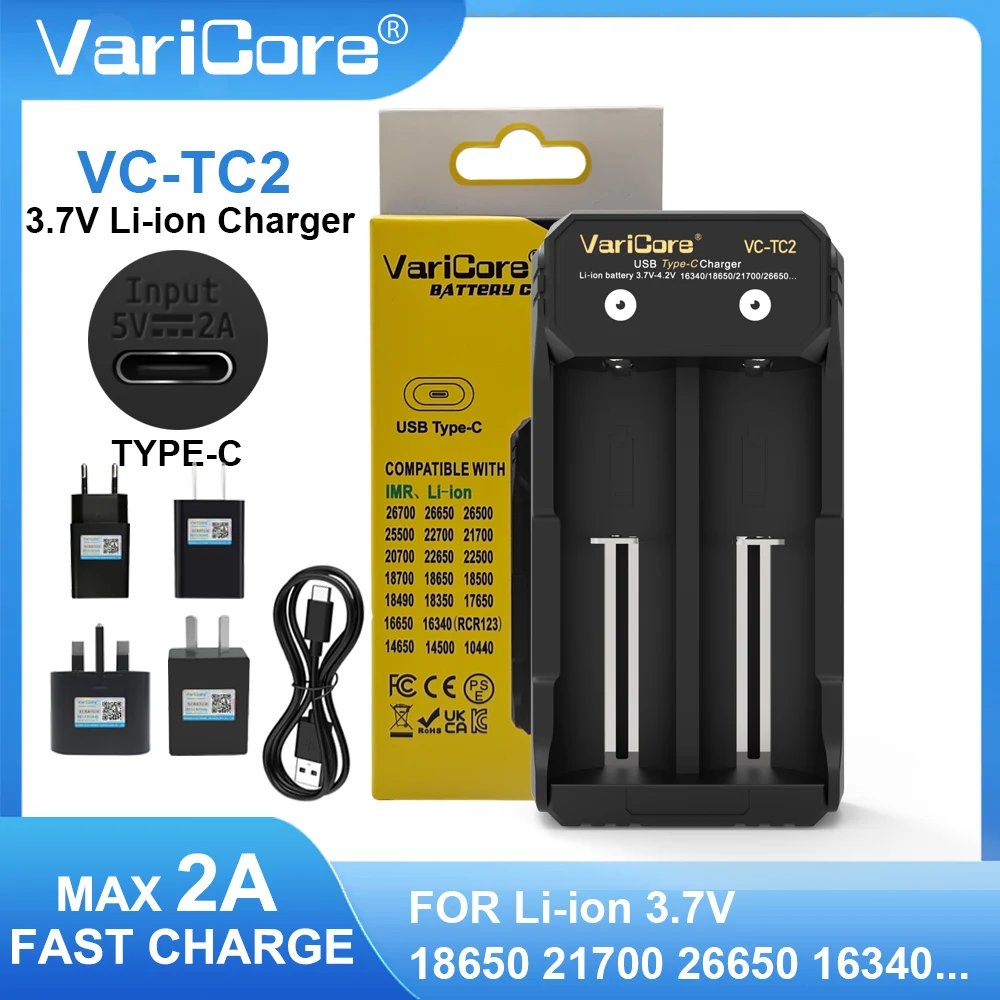 LiitoKala Lii-600 Pin Sạc Cho Pin Li-ion 3.7V Và NiMH 1.2V Thích Hợp Cho 18650 26650 21700 26700 AA AAA Và Các
