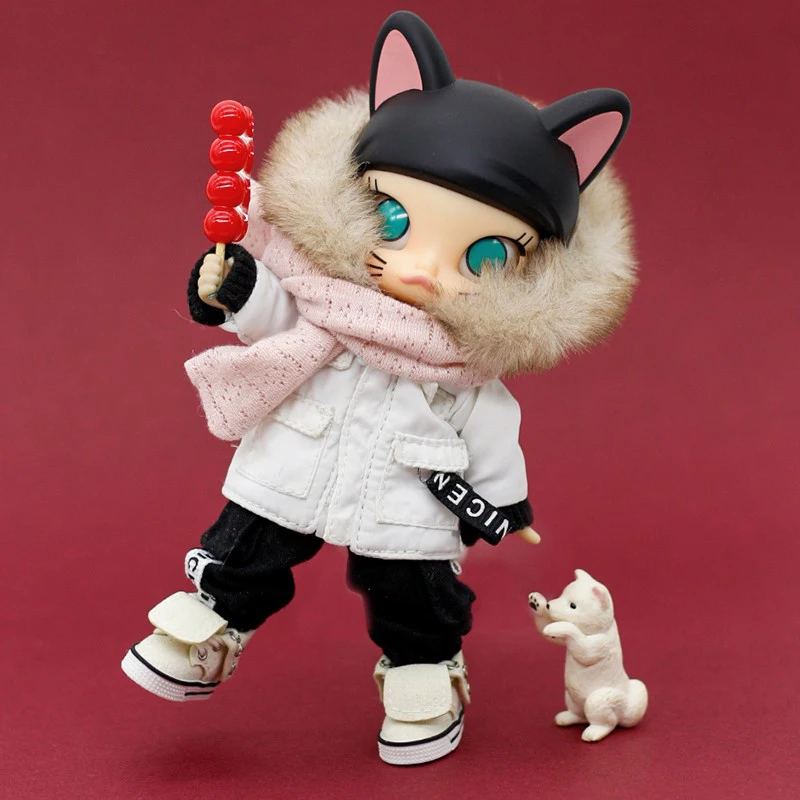 YESTARY Bjd ตุ๊กตาอุปกรณ์เสริมลงเสื้อ DIY Obitsu 11ตุ๊กตาเสื้อผ้าแฟชั่น Cotton Coat Hooded Jacket สำหรับ Ob11 Molly Gsc piccodo