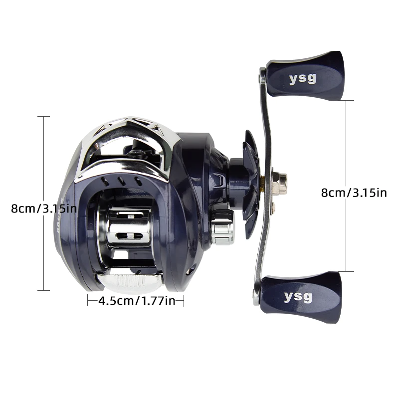Carrete Baitcasting agua salada alta velocidad recogida derecha