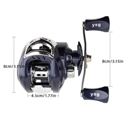 Carrete Baitcasting agua salada alta velocidad recogida derecha