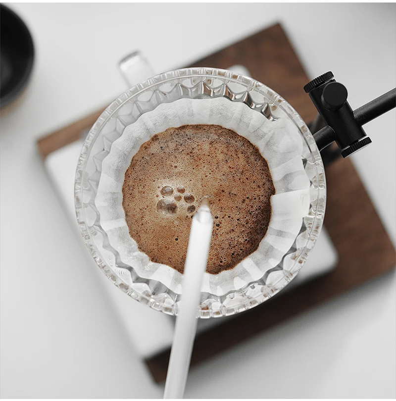MHW-3BOMBER Glass Coffee Filter Cups and Espresso Filter Paper Set Reusable Cone Pour Over Coffee Dripper Filters Accessorie