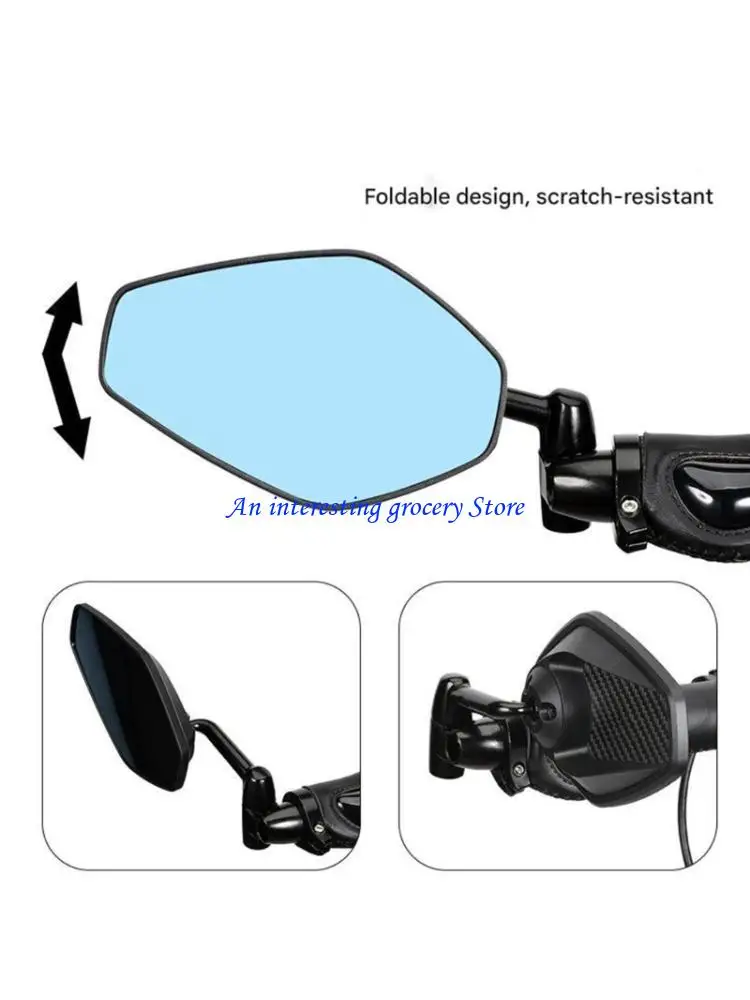 

652D Rear View Mirror Bicycles Handlebar Rearview Reflector Safe Wide Ranges Mirror