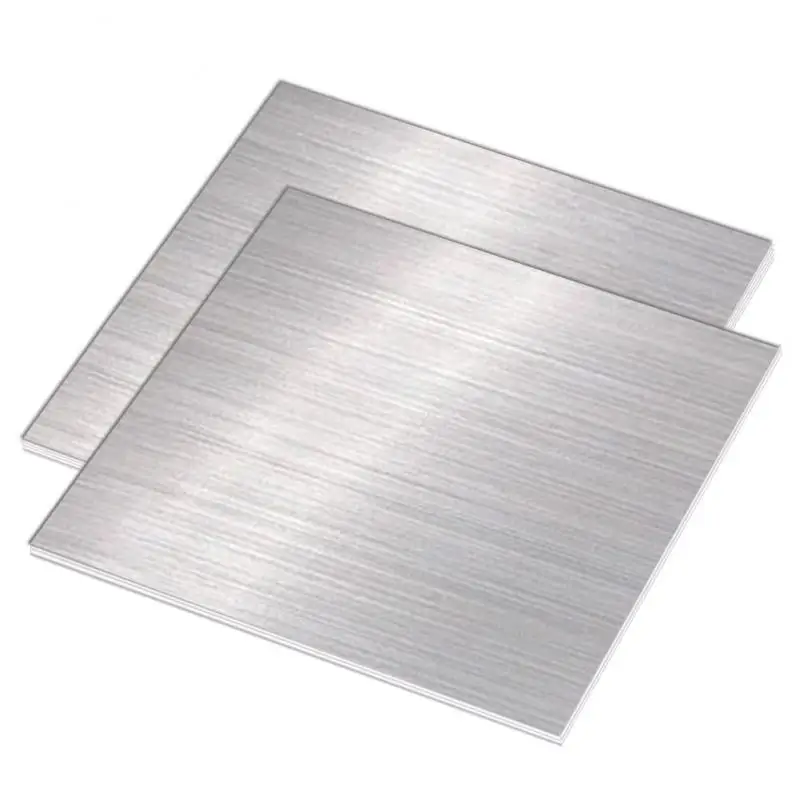 304 Stainless Steel Square Sheet Plate Thickness 0.2/0.5/0.8/1/2/3mm Flat Brushed Metal Polished Plate 100x100mm 200x200mm