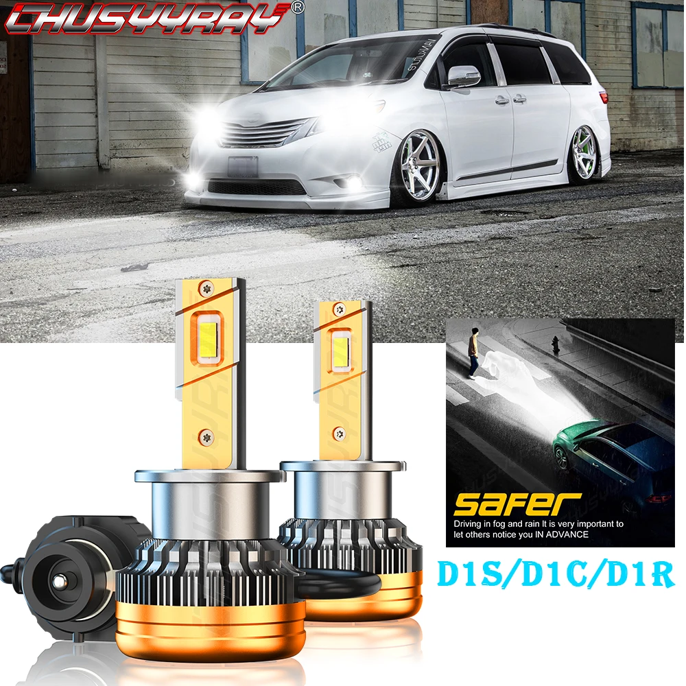 CHUSYYRAY Car Lights Compatible For Toyota Sienna 2004-2010-6000K Front Xenon HID Headlight Bulb Low Beam Car accsesories luzes