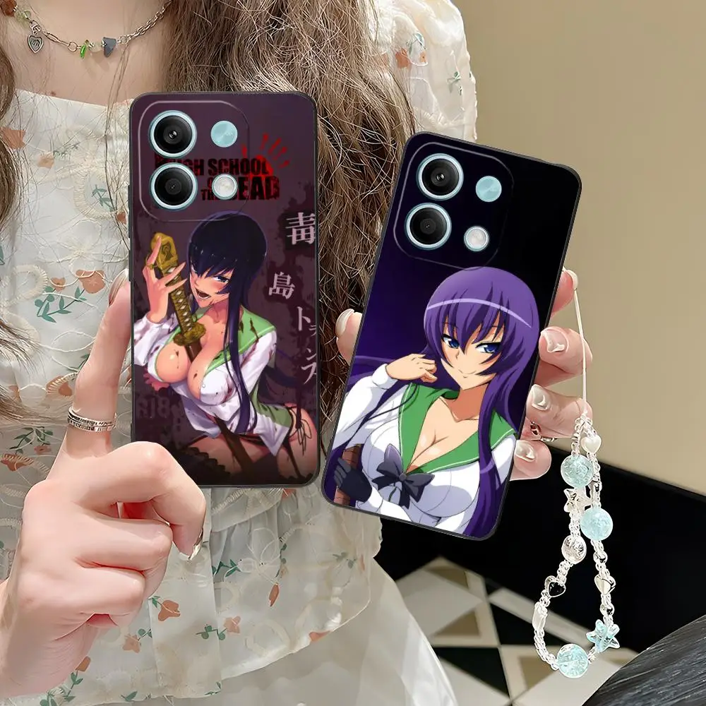 

HOTD Saeko Busujima Phone Case for POCO M6 M5 M4 M3 X7 X6 X5 X4 X3 F6 F5 F4 Pro GT 5G Colour Printing Pretty Cover Cellphones