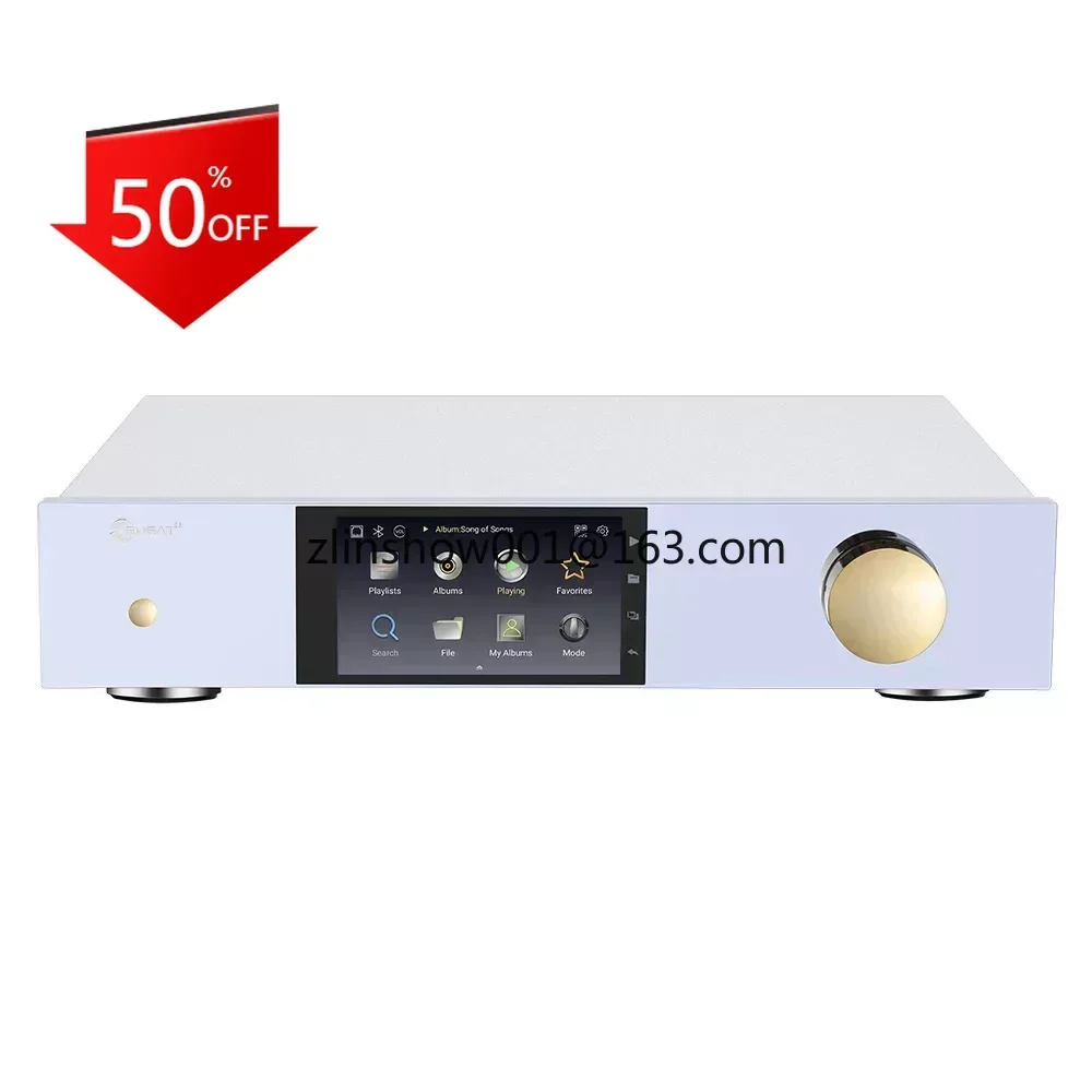 2022 New DMP60 HIFI Network Music Player for AV Amplifier DSD512 PCM768 ESS9038PRO DAC Audio with MQA Dual HDD Music Streamer