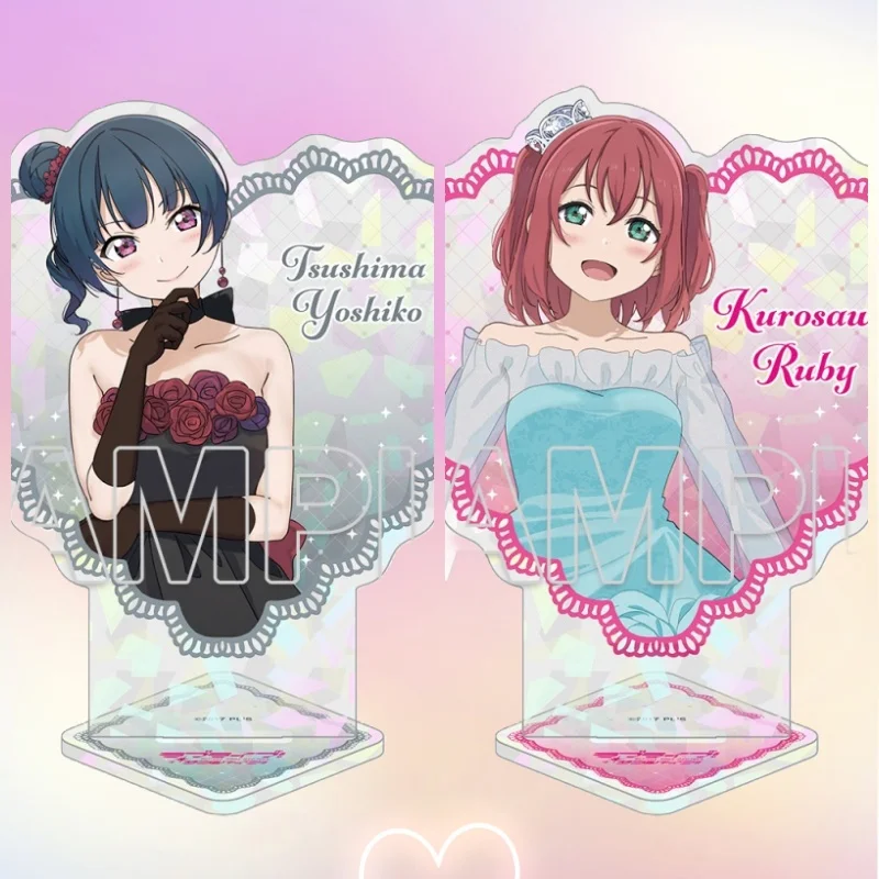 LoveLive! Sunshine!! lovelive anime 15cm Acrylic Stand Model Figure Cosplay Plate Holder Topper Birthday Ornament keychain