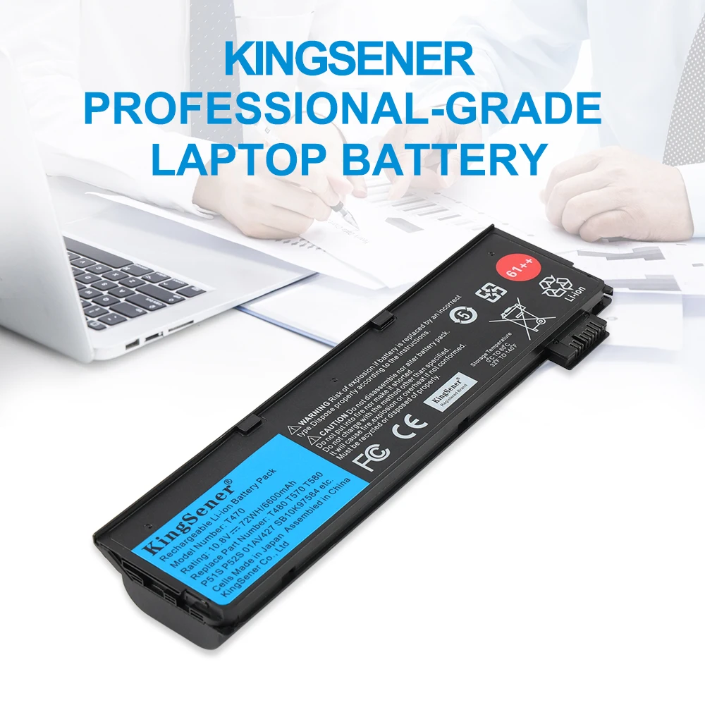 KingSener 01AV427 01AV428 Laptop-Akku für Lenovo ThinkPad T470 T480 T570 T580 P51S P52S 01AV423 SB10K97580 61++ 10,8V 6600mA – Detail 1