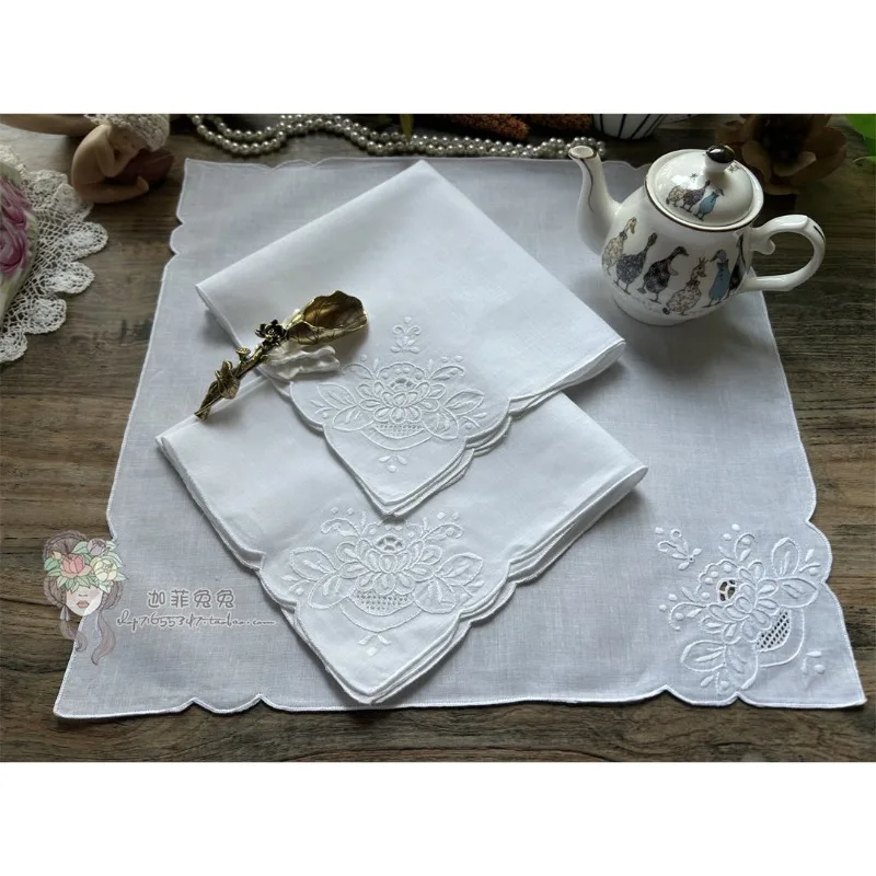 4pcs-linen-nostalgic-hand-embroidery-craft-square-towel-napkin-handkerchief