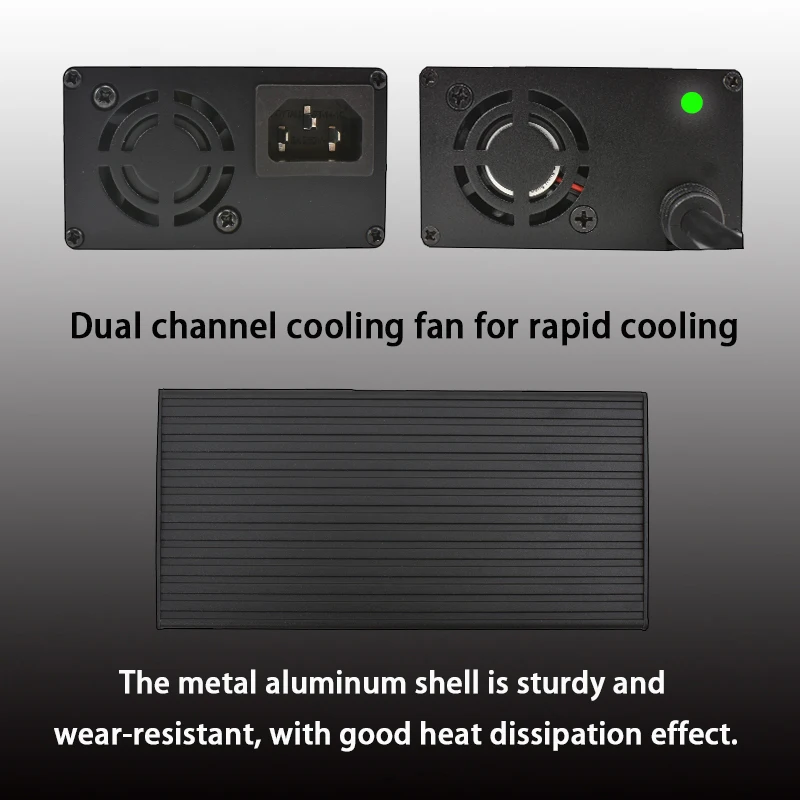Lifepo4-Batterieladegerät 12V 40A Solarladegerät für 4S 12V 12,8V 14,6V 40A Lifepo4-Batterieladegerät. Es wird mit einem Lüfter geliefert
