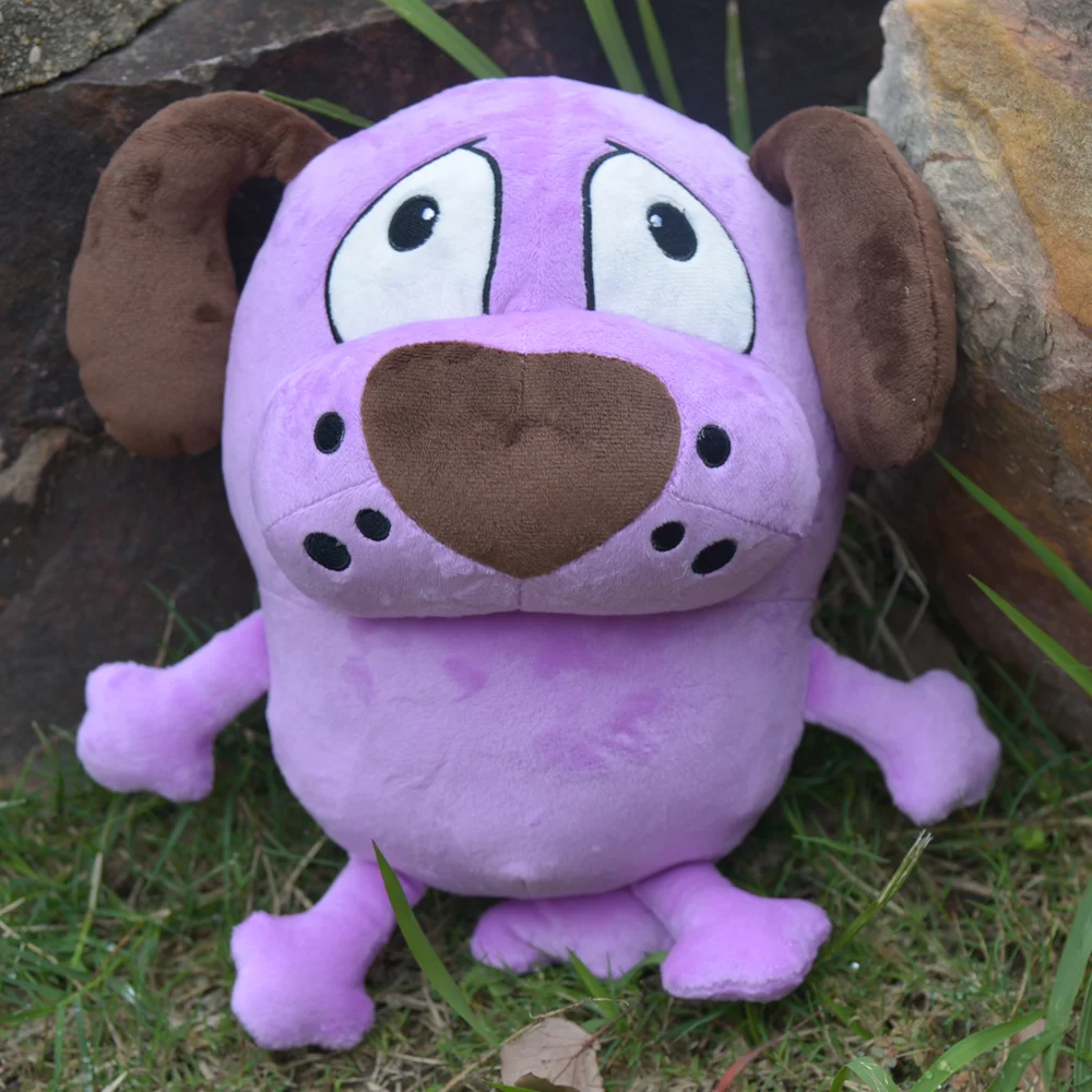 New Courage the Cowardly Dog Plush Toys Funny Purple Dog with Yellow Teeth Stuffed Doll Animal Plushie Room Decor Birthday Gift view 6