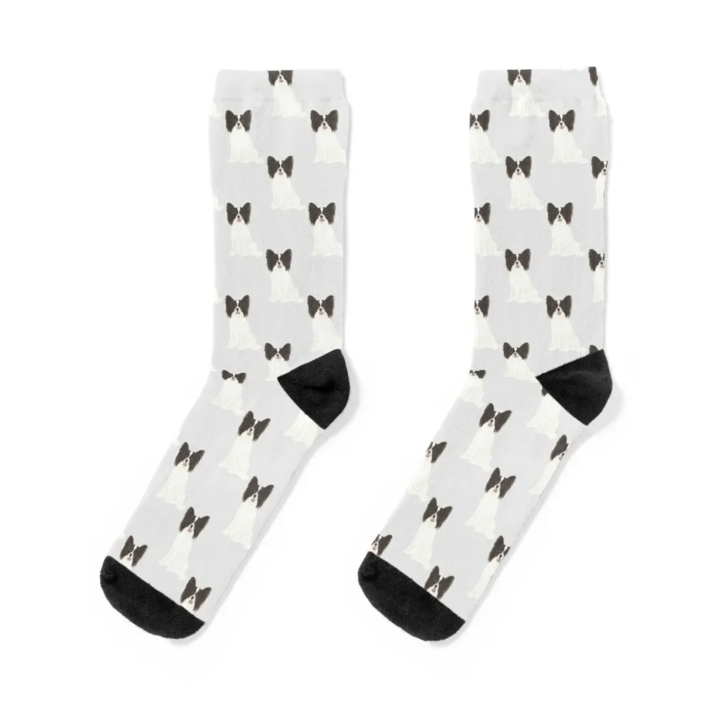 

Papillon (Black & White) Pattern Socks Crossfit Hiking boots Male Socks Women's