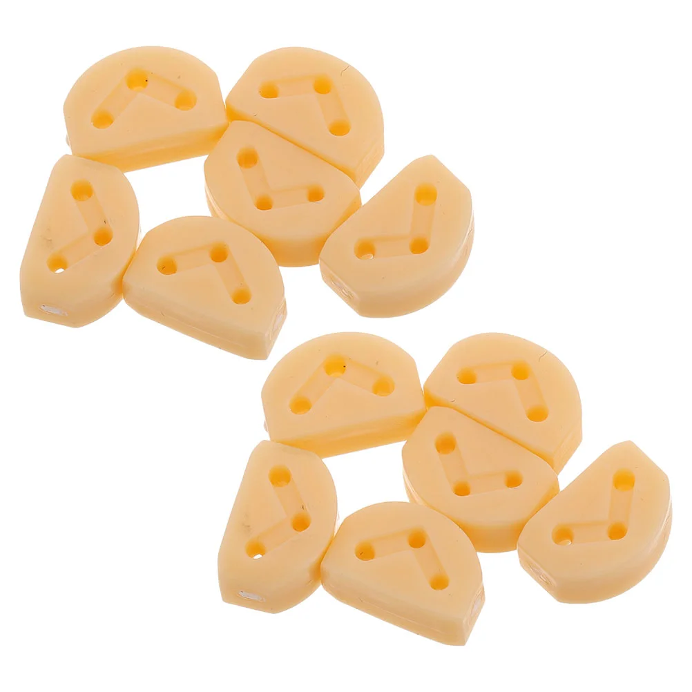 

12 Pcs Guitar Bridge Beads Electric Strap Locks Acoustic Replacement Parts Ukulele Button Plastic Accesories