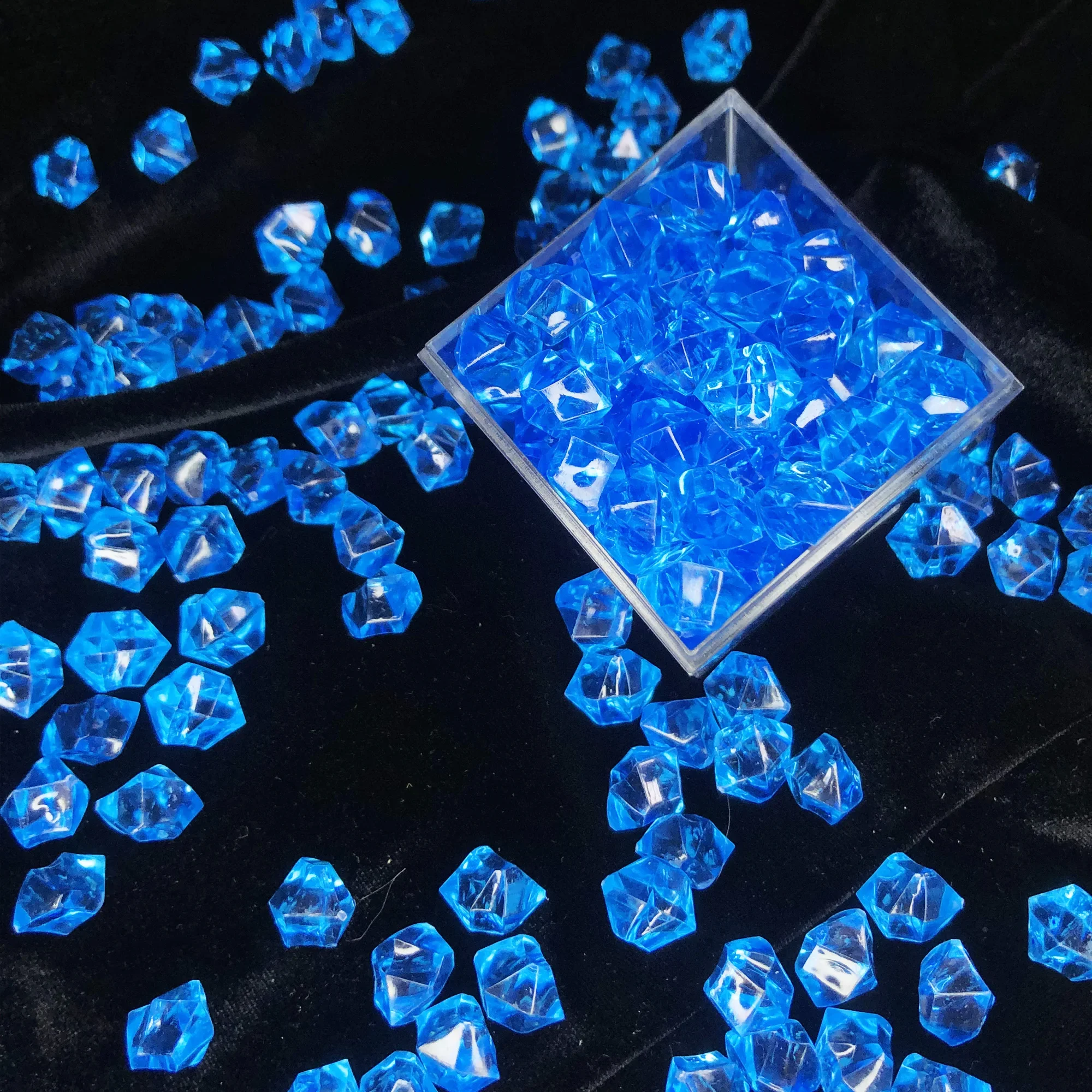 Acrílico Diamante Cristal Ice Rock Pedras, Gemas De Vaso, Confetti Mesa Scatter Beads, Festa De Casamento, Decoração De Casa, 19 Cores, 11x14mm, 100Pcs