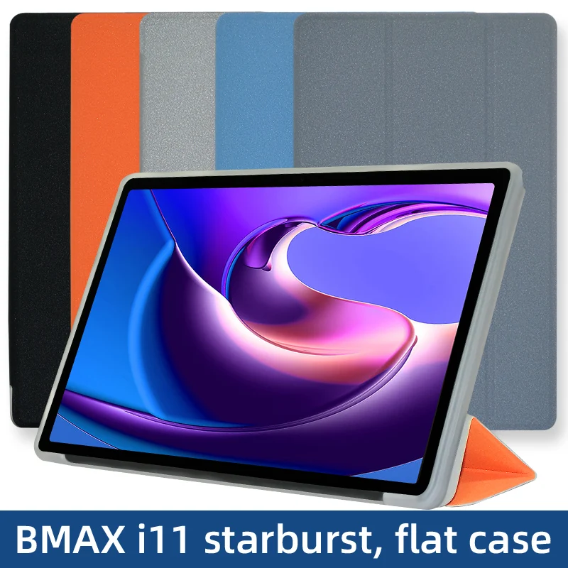 Pelindung kulit PU Folio Ultra tipis untuk BMAX MaxPad I11 Plus casing 10.4 "Tablet PC tri-folding Stand Funda dengan cangkang belakang TPU lunak